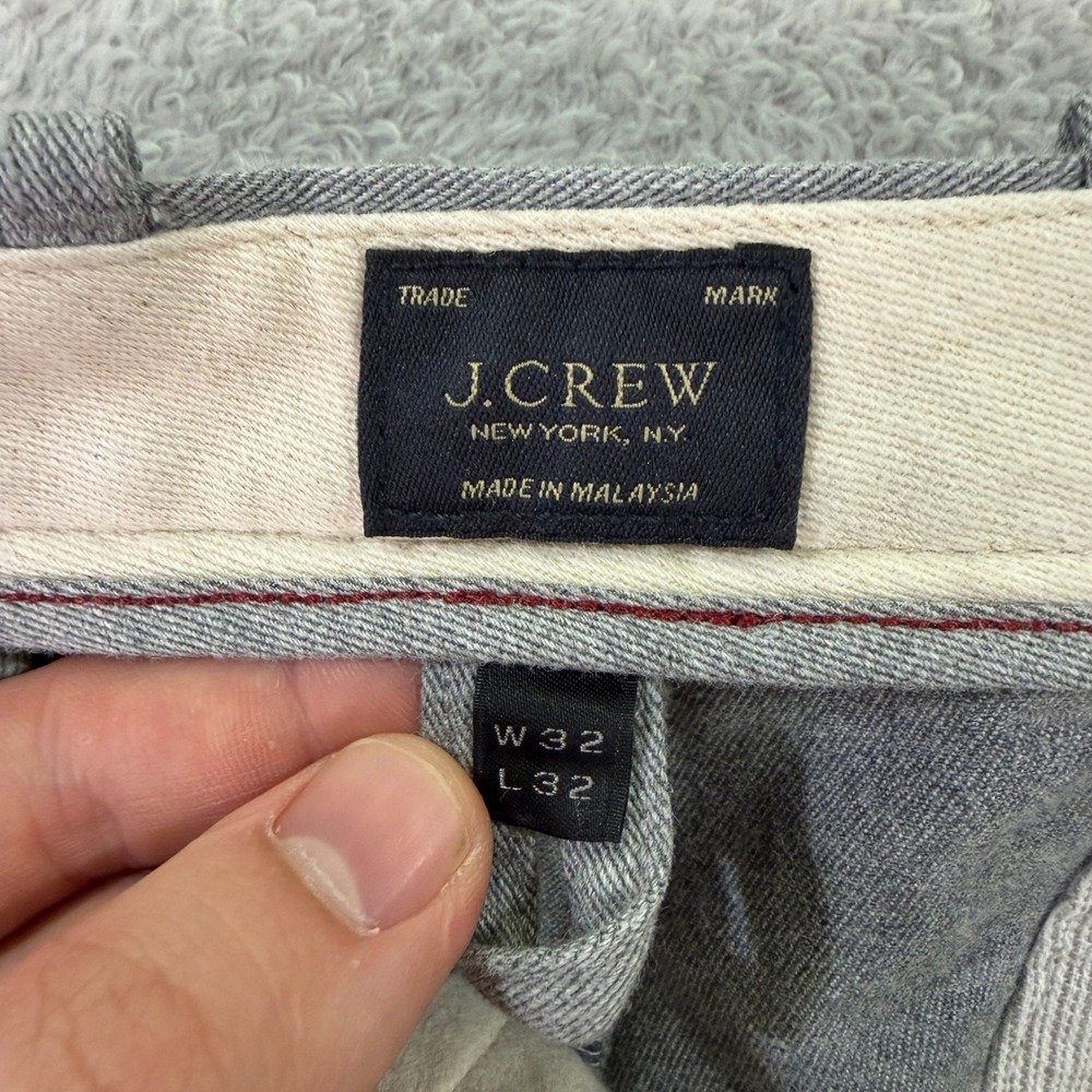 J.Crew Men 32x32 770 Straight Fit Pants Gray Cotton Chino Casual Trousers Preppy - Picture 5 of 11